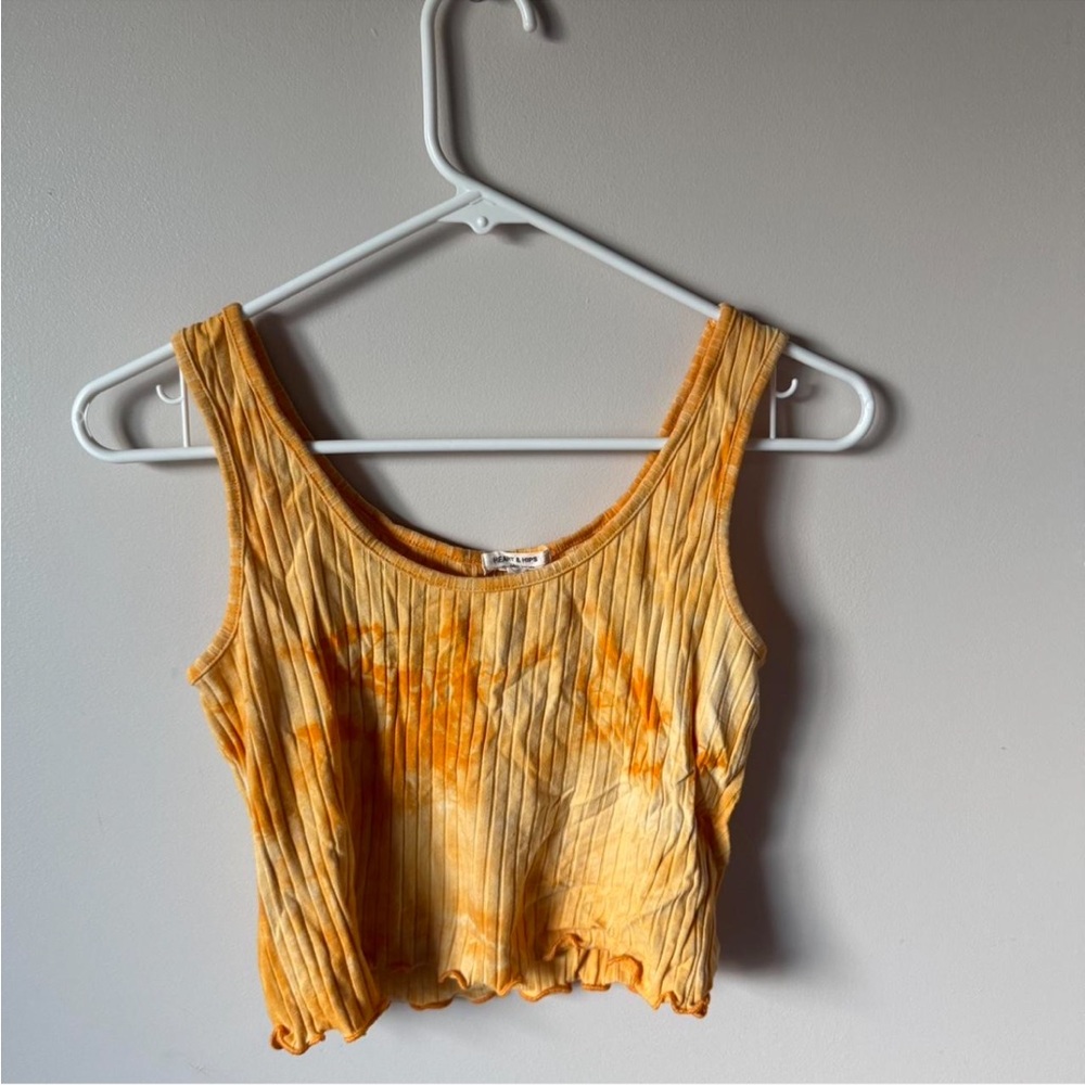 Heart Hips Tie-Dye Tank Top in Orange and Yellow